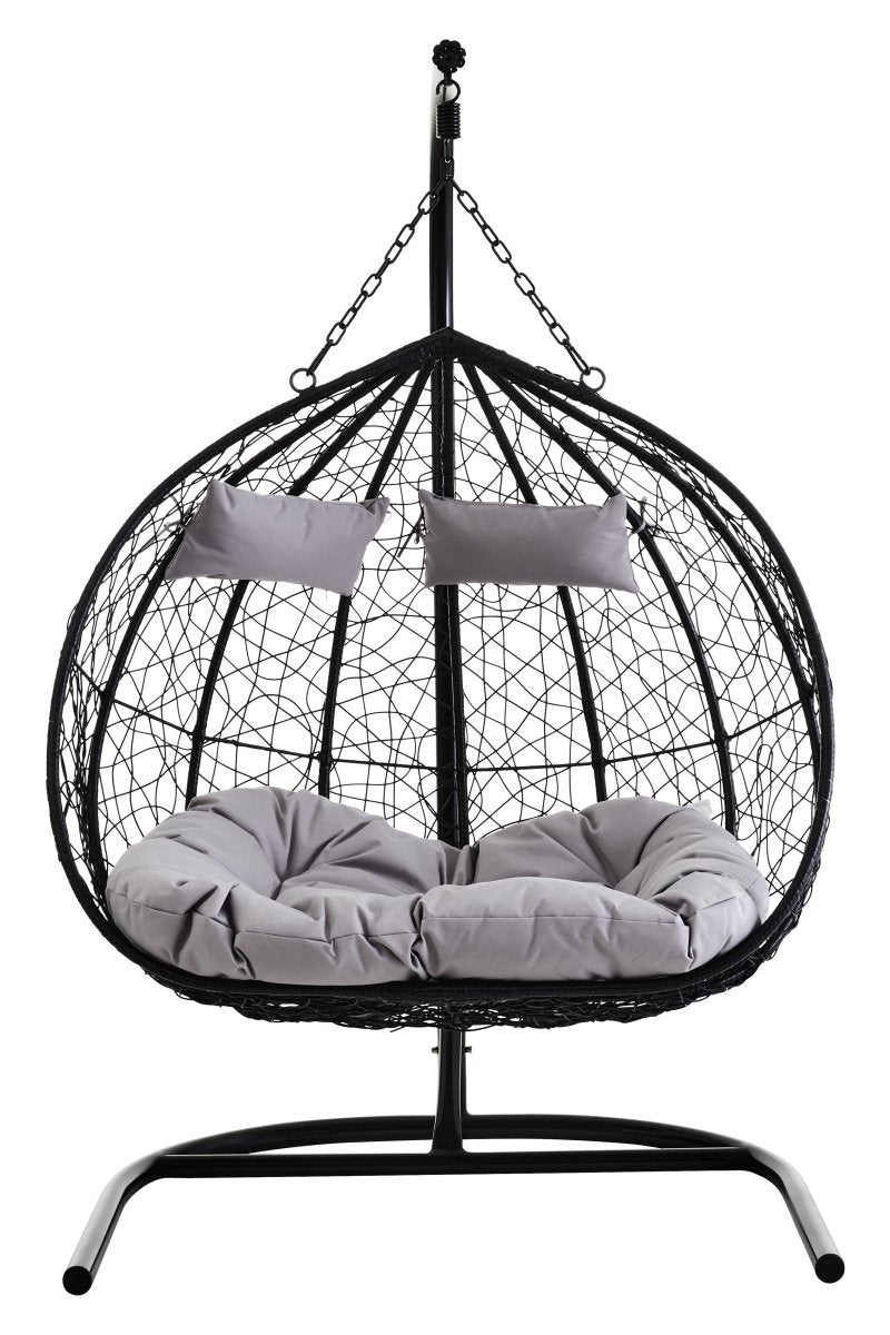 Bali Double Black Hanging Chair - OPULENT co