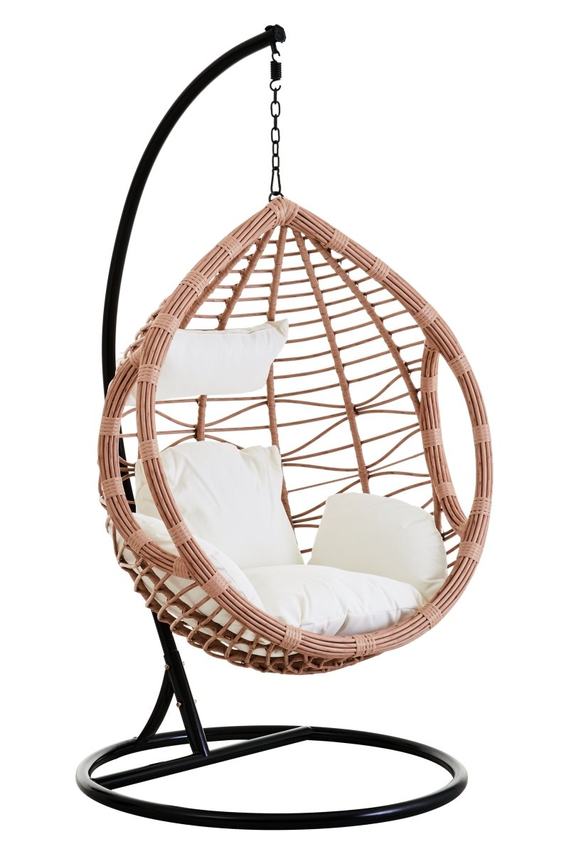 Bali Natural Rattan Effect Hanging Chair - OPULENT co