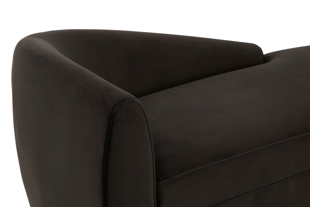 Batik Black Left Arm Chaise Longue - OPULENT co