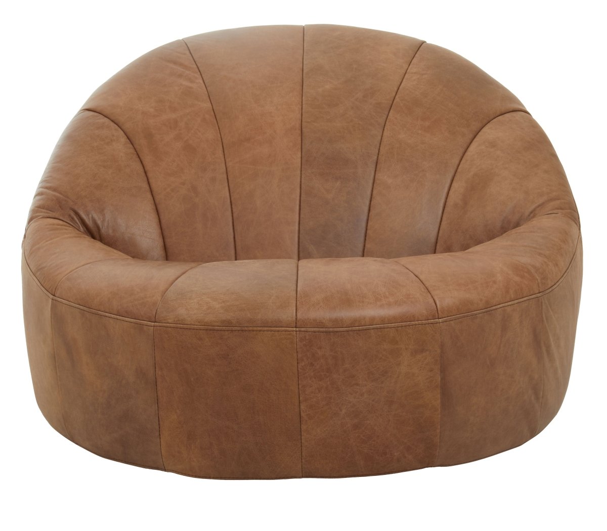 Bethnal Light Brown Leather Accent Chair - OPULENT co