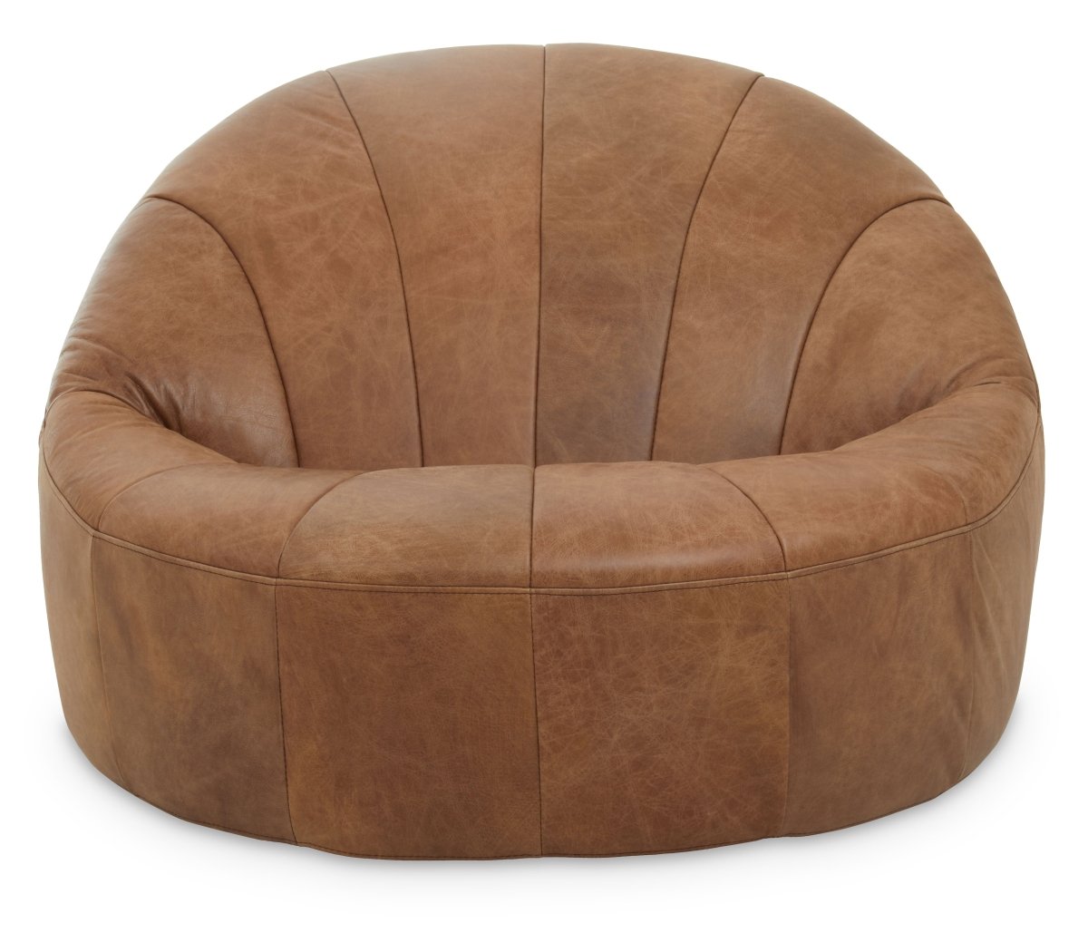 Bethnal Light Brown Leather Accent Chair - OPULENT co