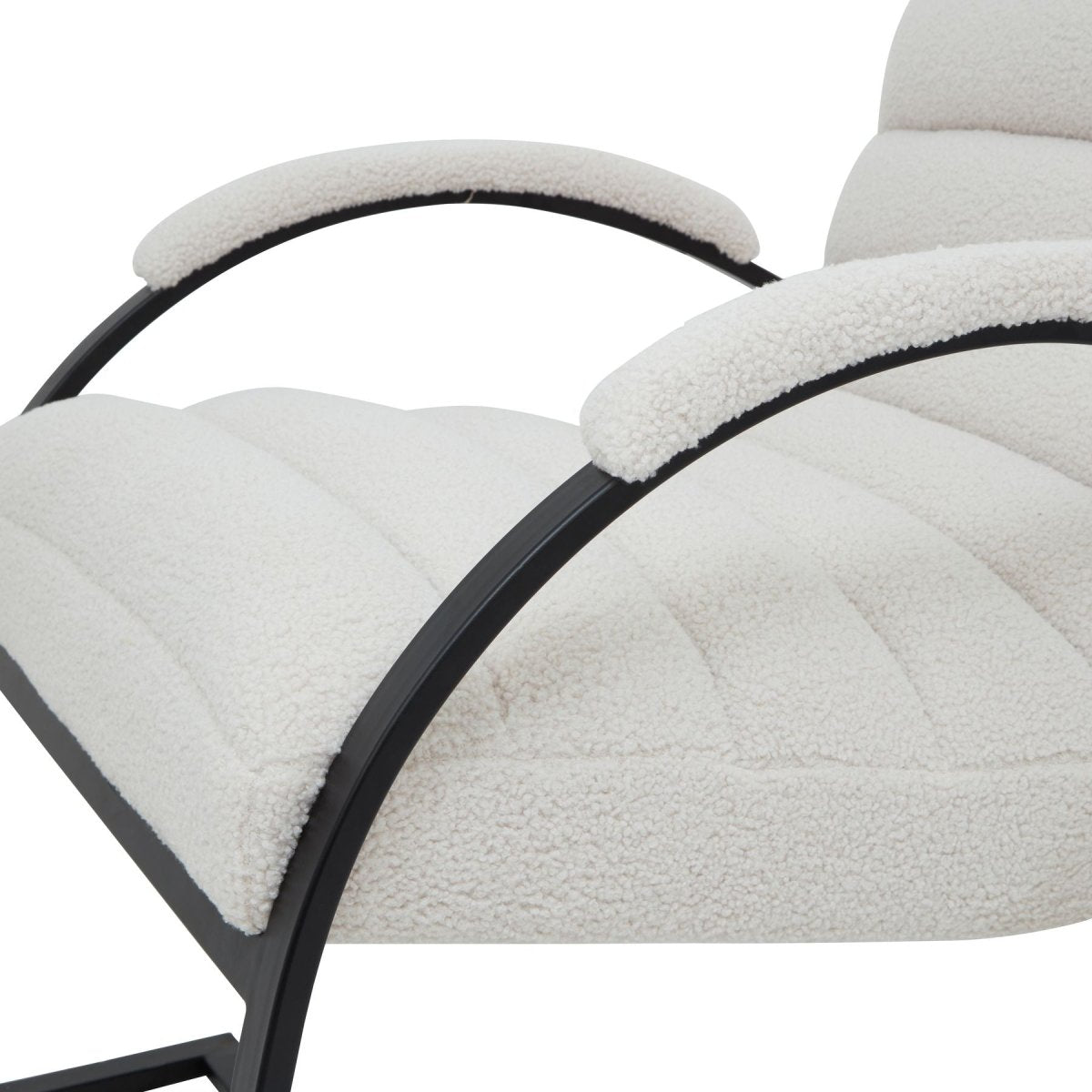 Boucle Ribbed Ark Chair - OPULENT co