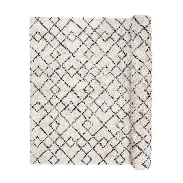 Broste Copenhagen Janson Rug Ivory and Black - OPULENT co