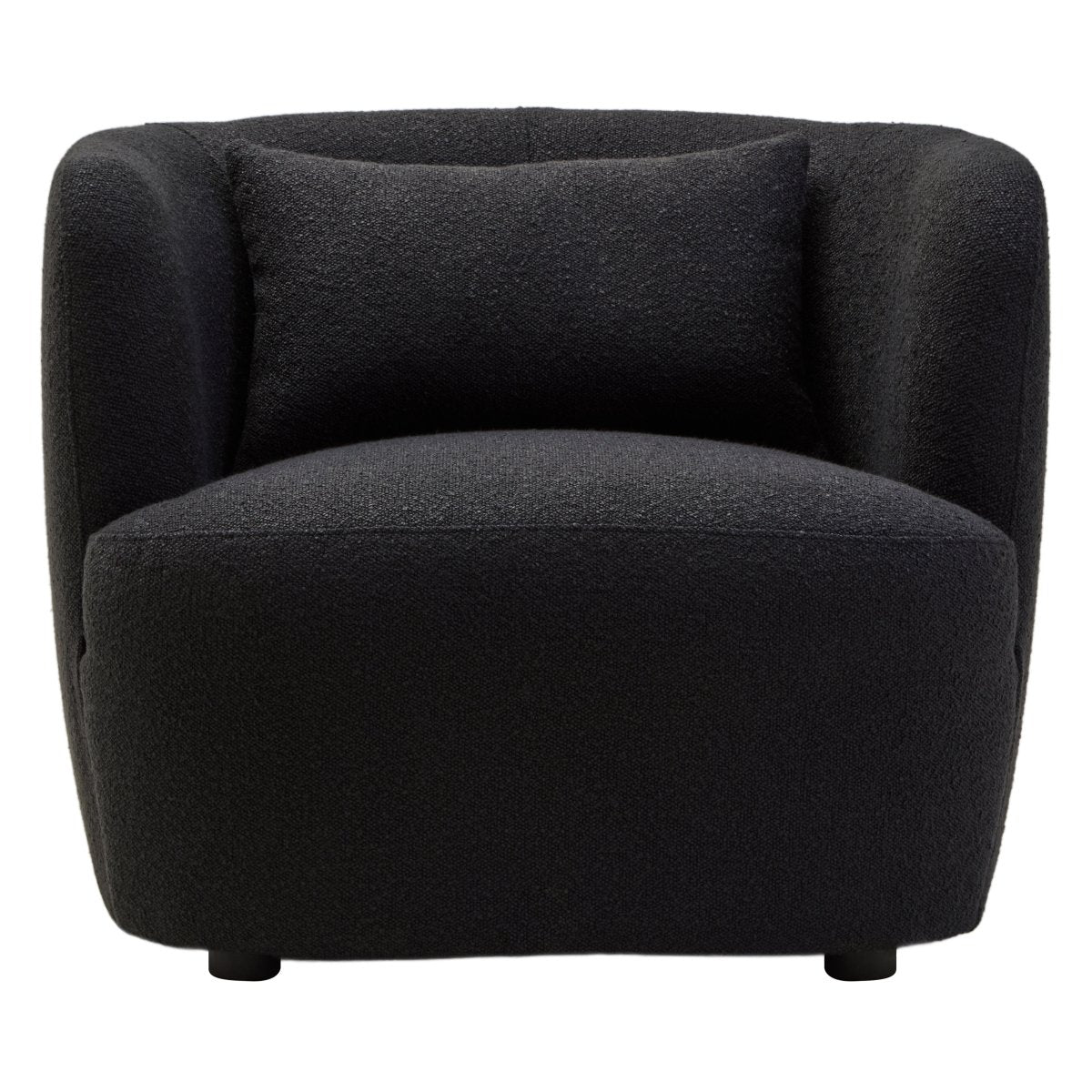 Brugara Textured Black Curved Chair - OPULENT Co