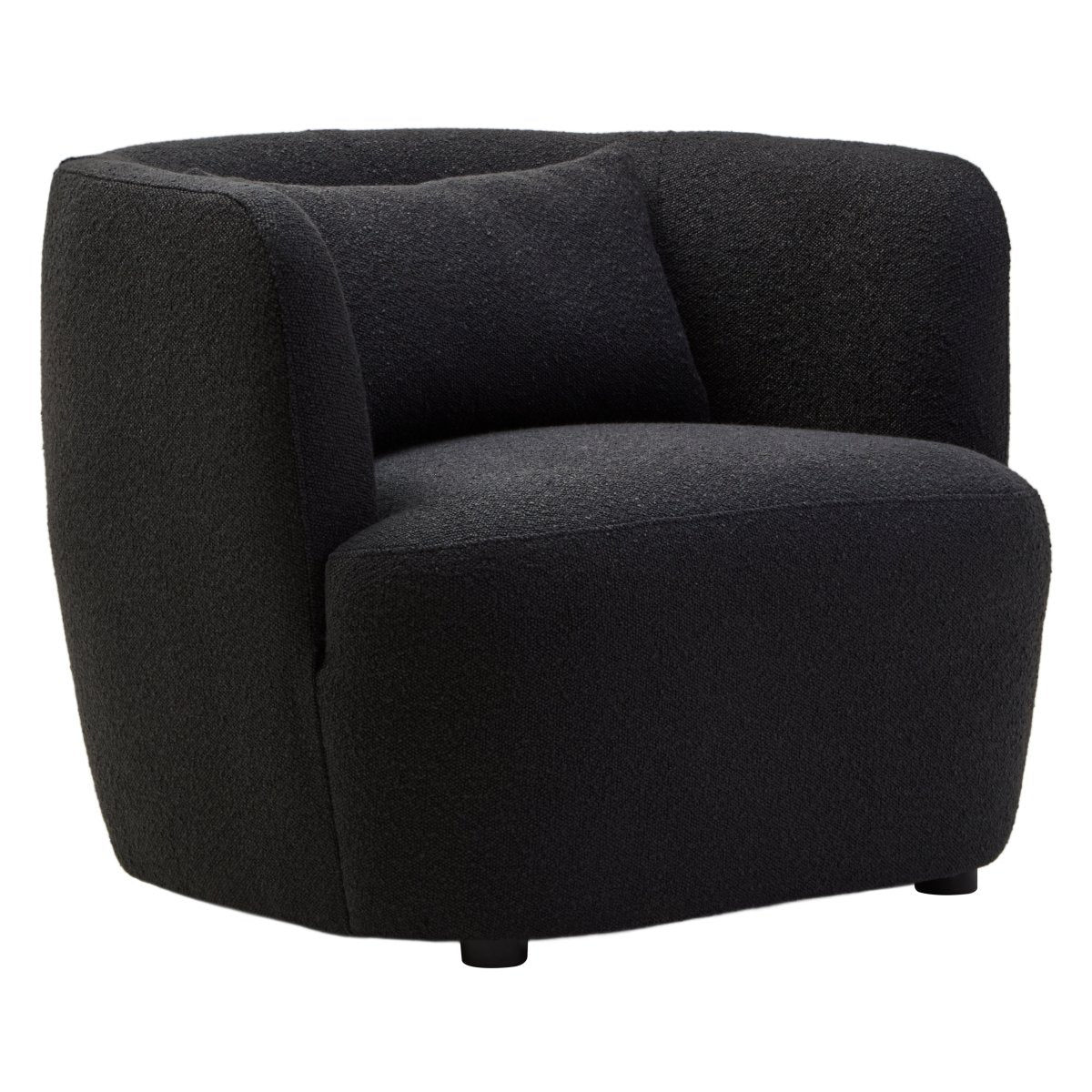 Brugara Textured Black Curved Chair - OPULENT Co