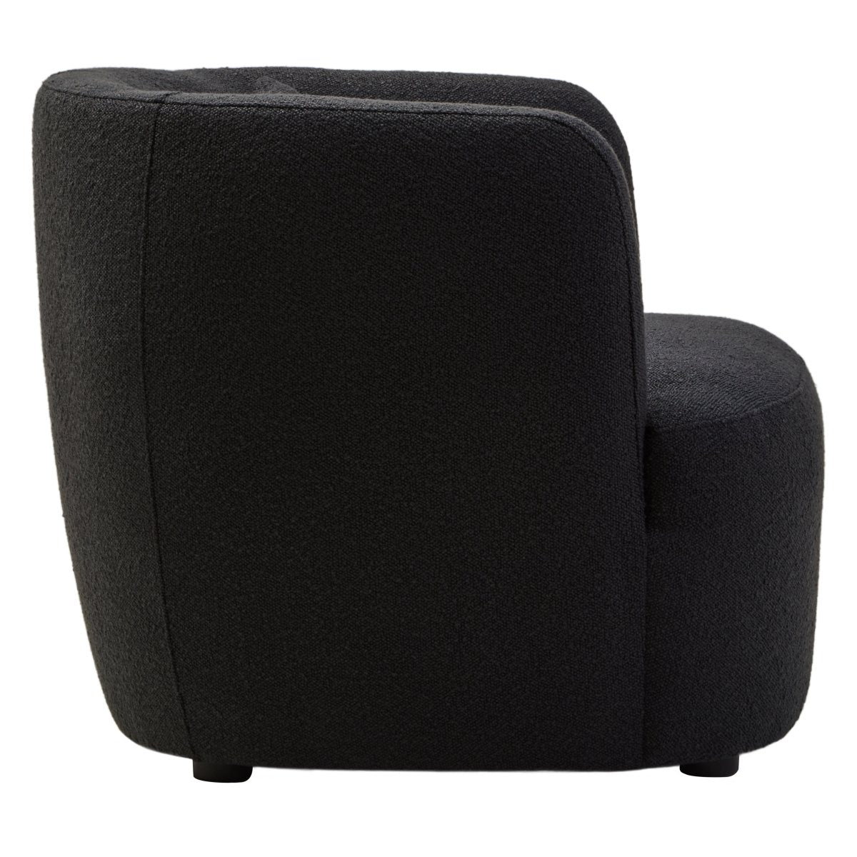 Brugara Textured Black Curved Chair - OPULENT Co