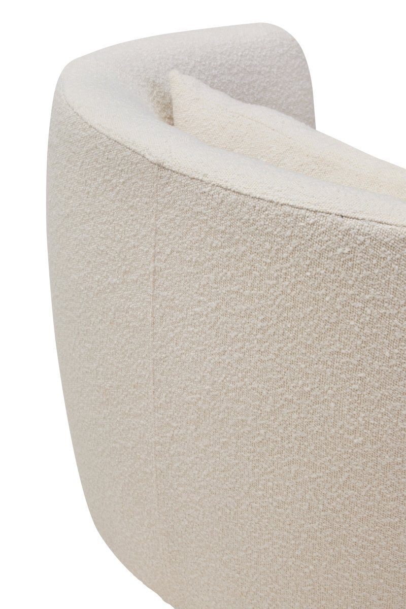 Brugara Textured Cream Curved Chair - OPULENT Co