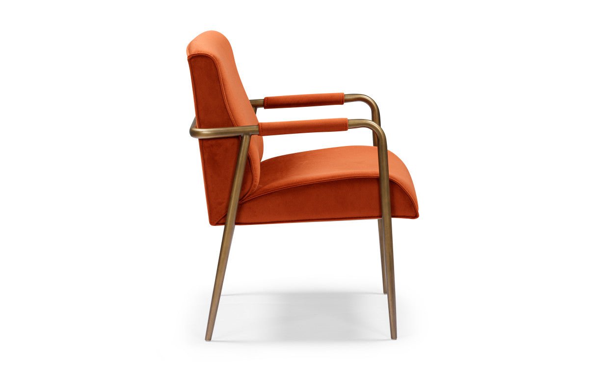 Campden Club Chair - Rust Orange - OPULENT co