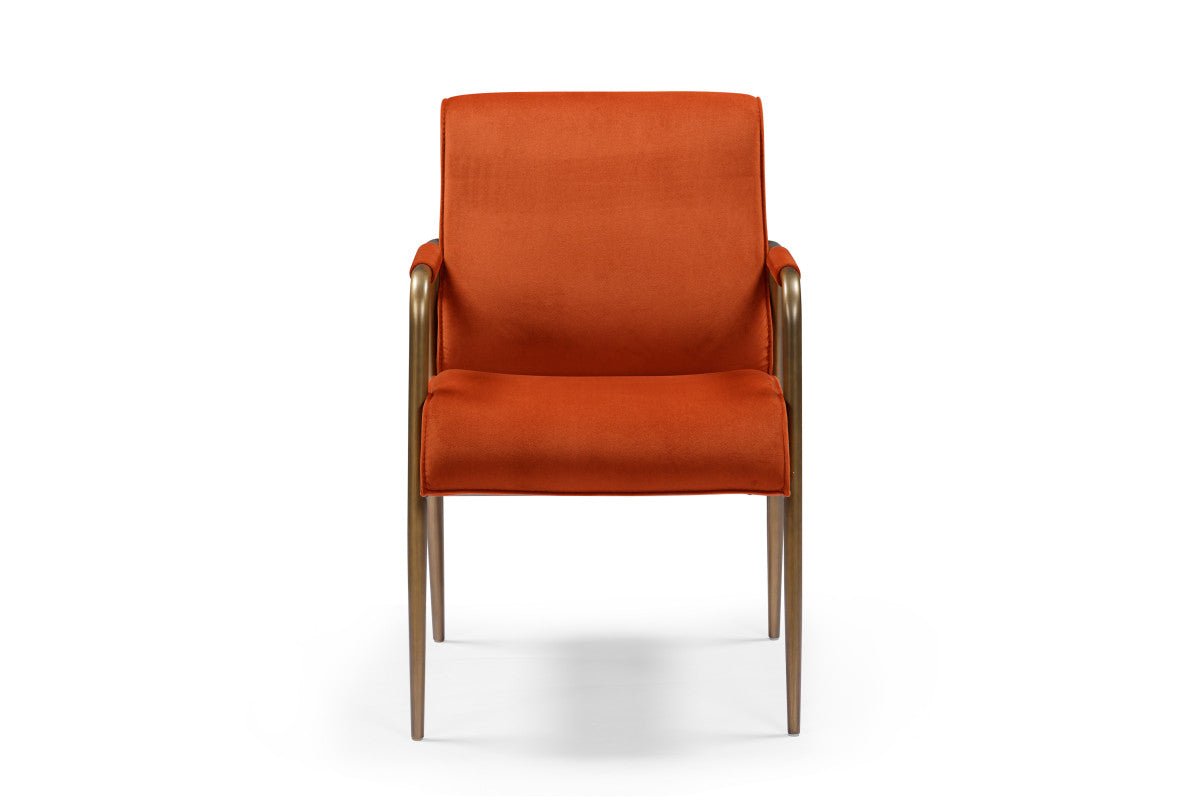 Campden Club Chair - Rust Orange - OPULENT co