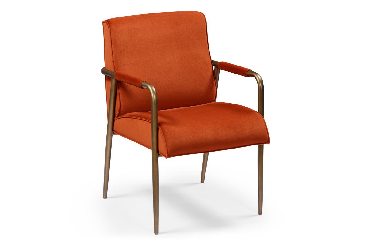 Campden Club Chair - Rust Orange - OPULENT co