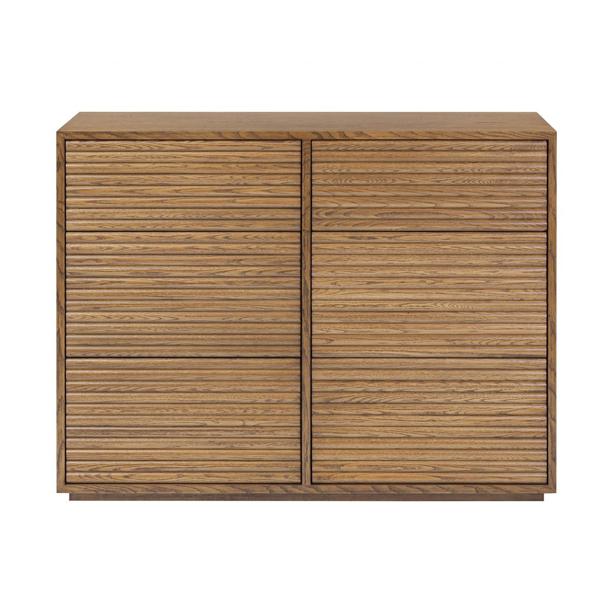 Charlton Ribbed Walnut Chest of Drawers - OPULENT co