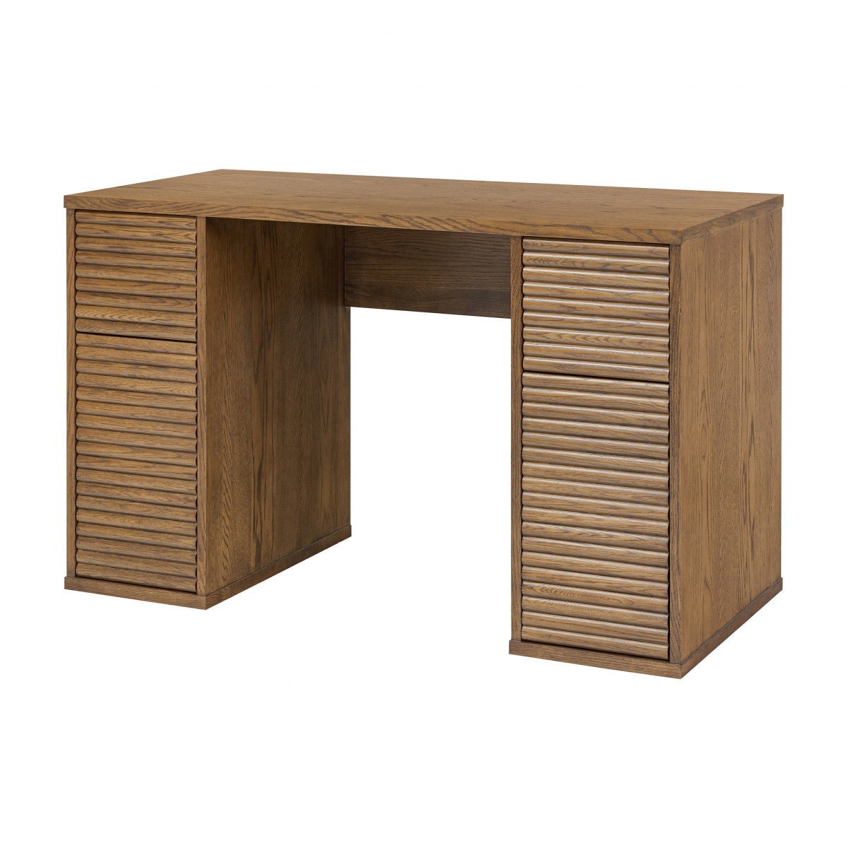 Charlton Ribbed Walnut Desk - OPULENT co