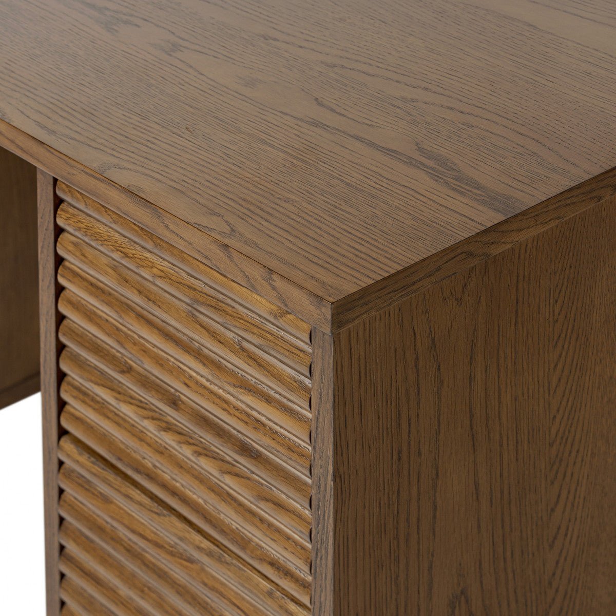 Charlton Ribbed Walnut Desk - OPULENT co