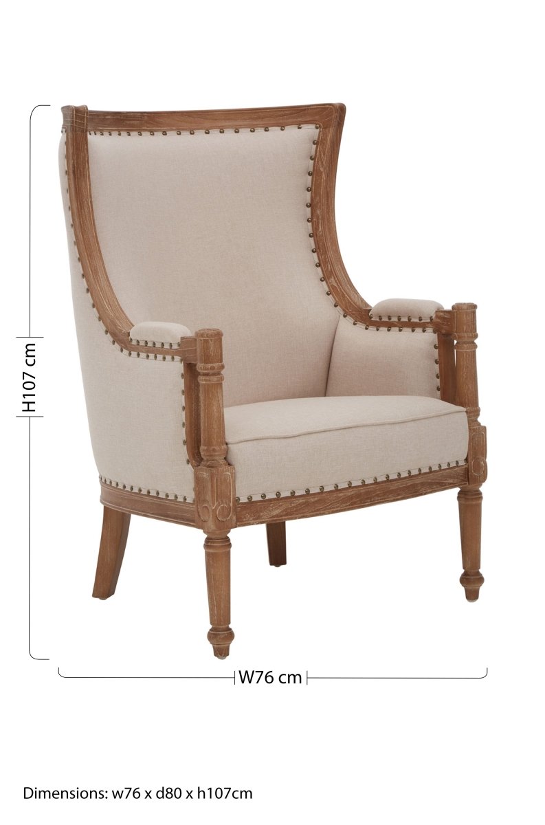 Cordoba High Back Cream Chair - OPULENT co