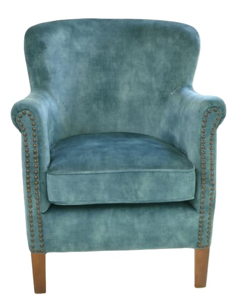 Cromarty Armchair in Vintage Teal - OPULENT Co