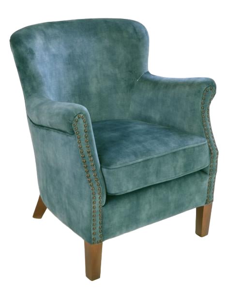 Cromarty Armchair in Vintage Teal - OPULENT Co