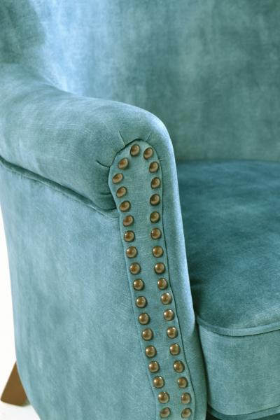 Cromarty Armchair in Vintage Teal - OPULENT Co