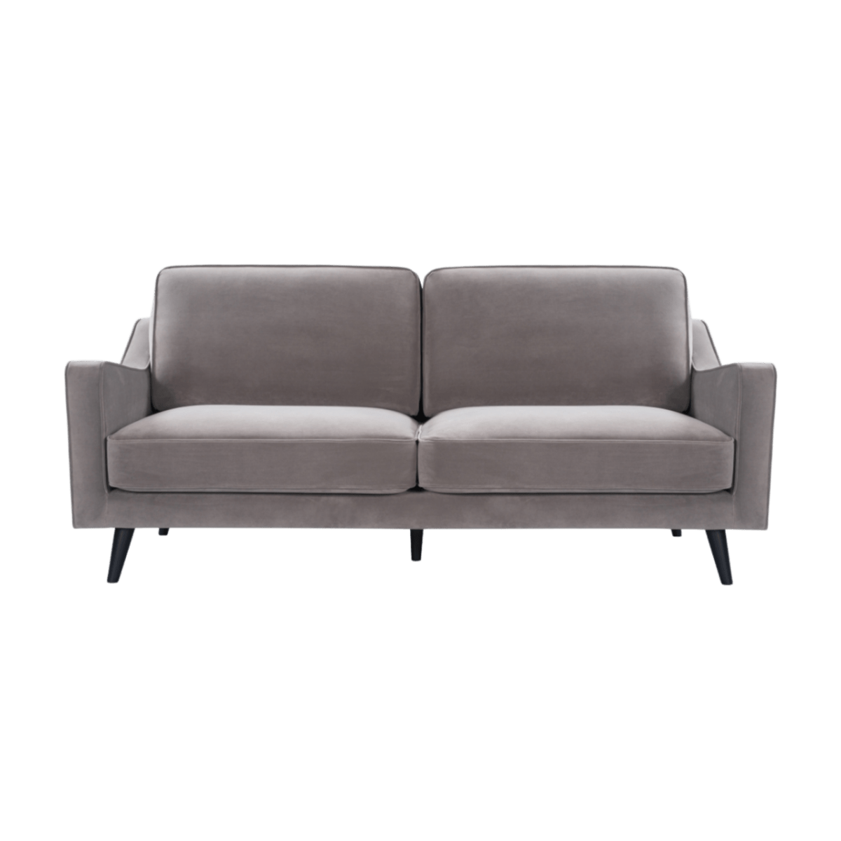 Daffy 2 & 1/2 Seater Sofa - Stone Grey Velvet - OPULENT co