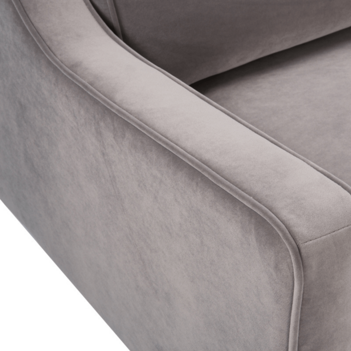 Daffy 2 Seater Sofa - Stone Grey Velvet - OPULENT co