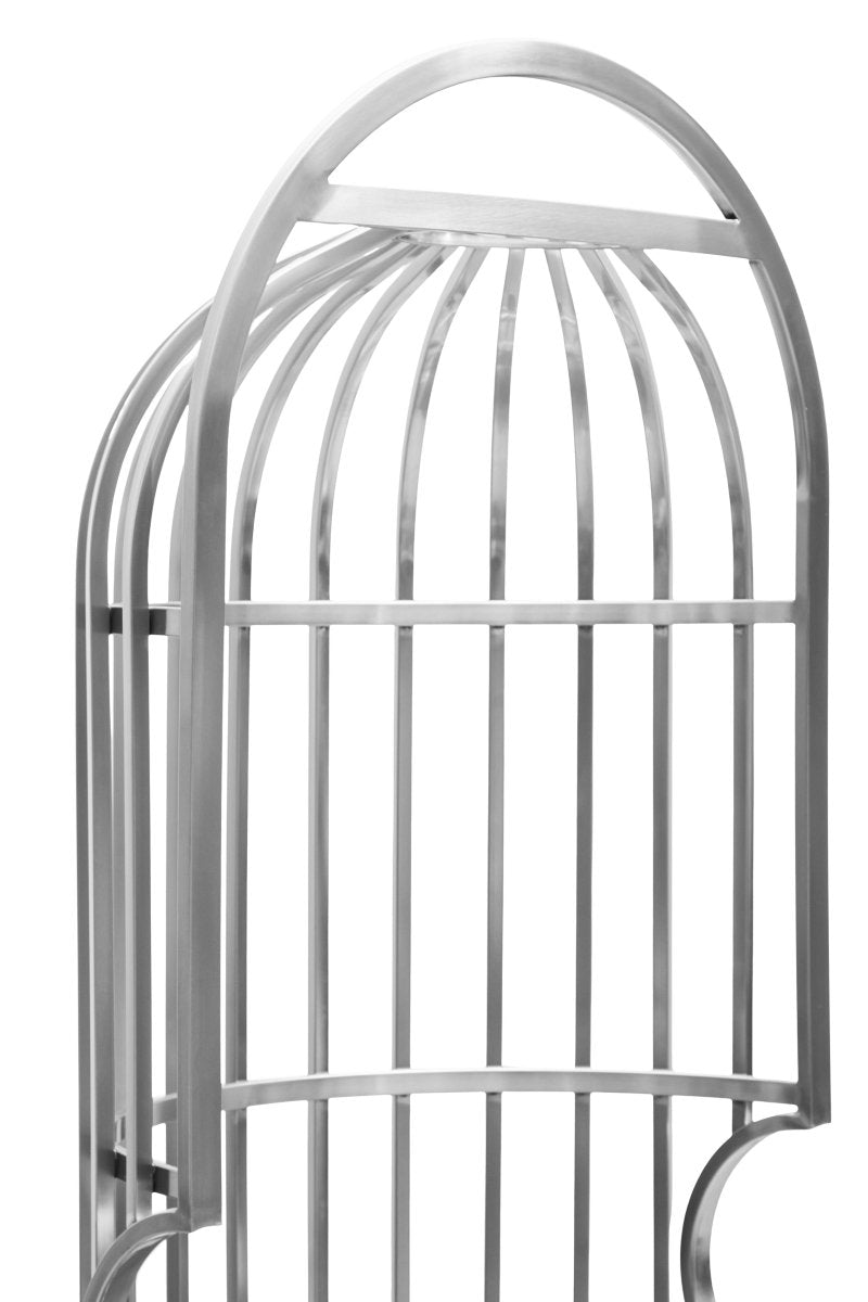 Elsa Brushed Silver Dome Cage Chair - OPULENT co