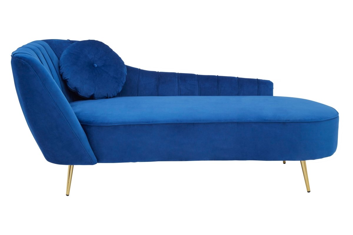 Felicity Midnight Left Arm Velvet Chaise - OPULENT co