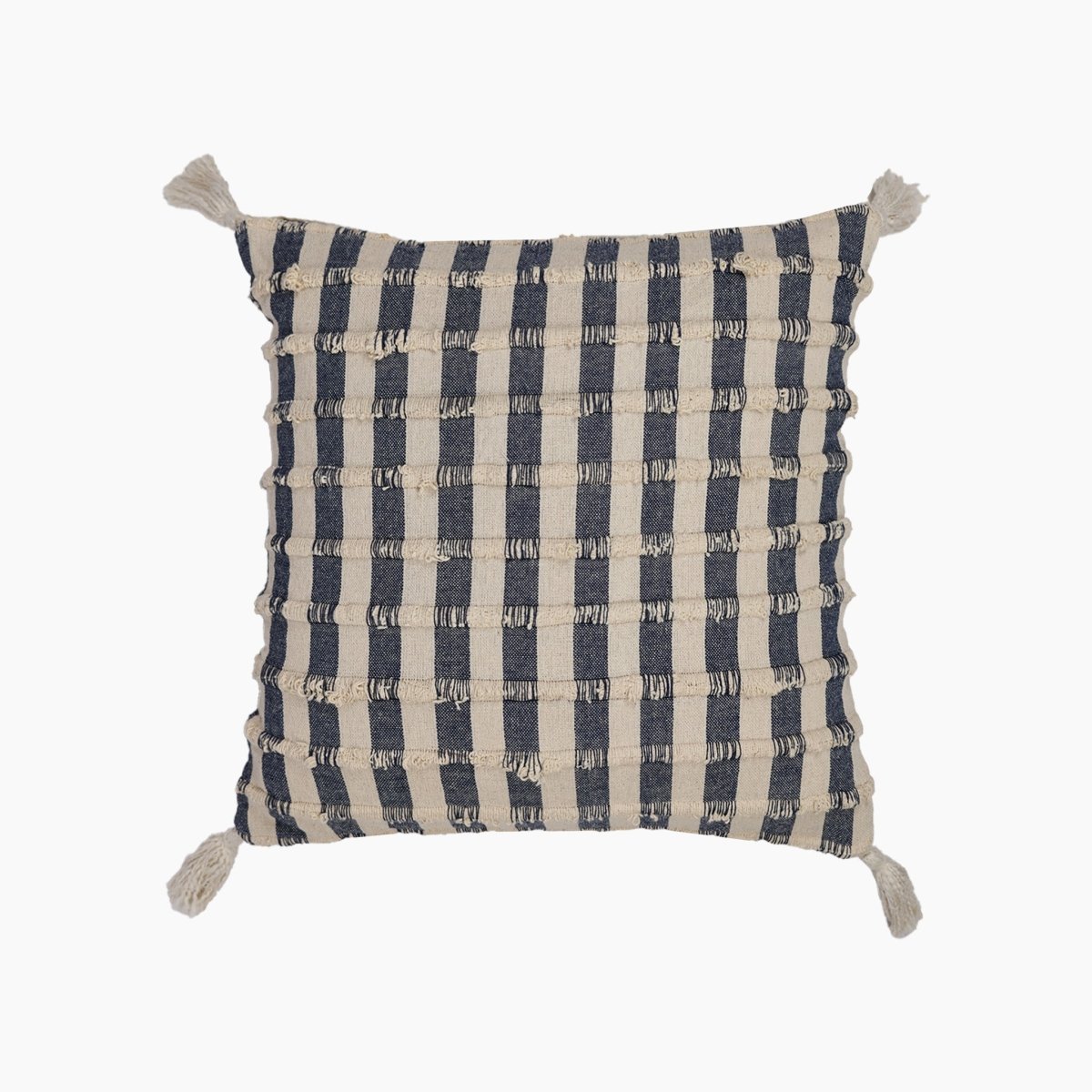 Freya Cotton Indigo Cushion - OPULENT Co