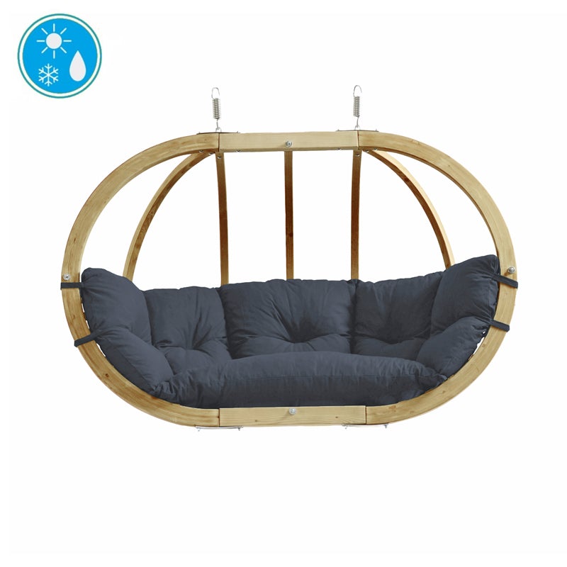 Globo Royal Anthracite Hanging Egg Chair