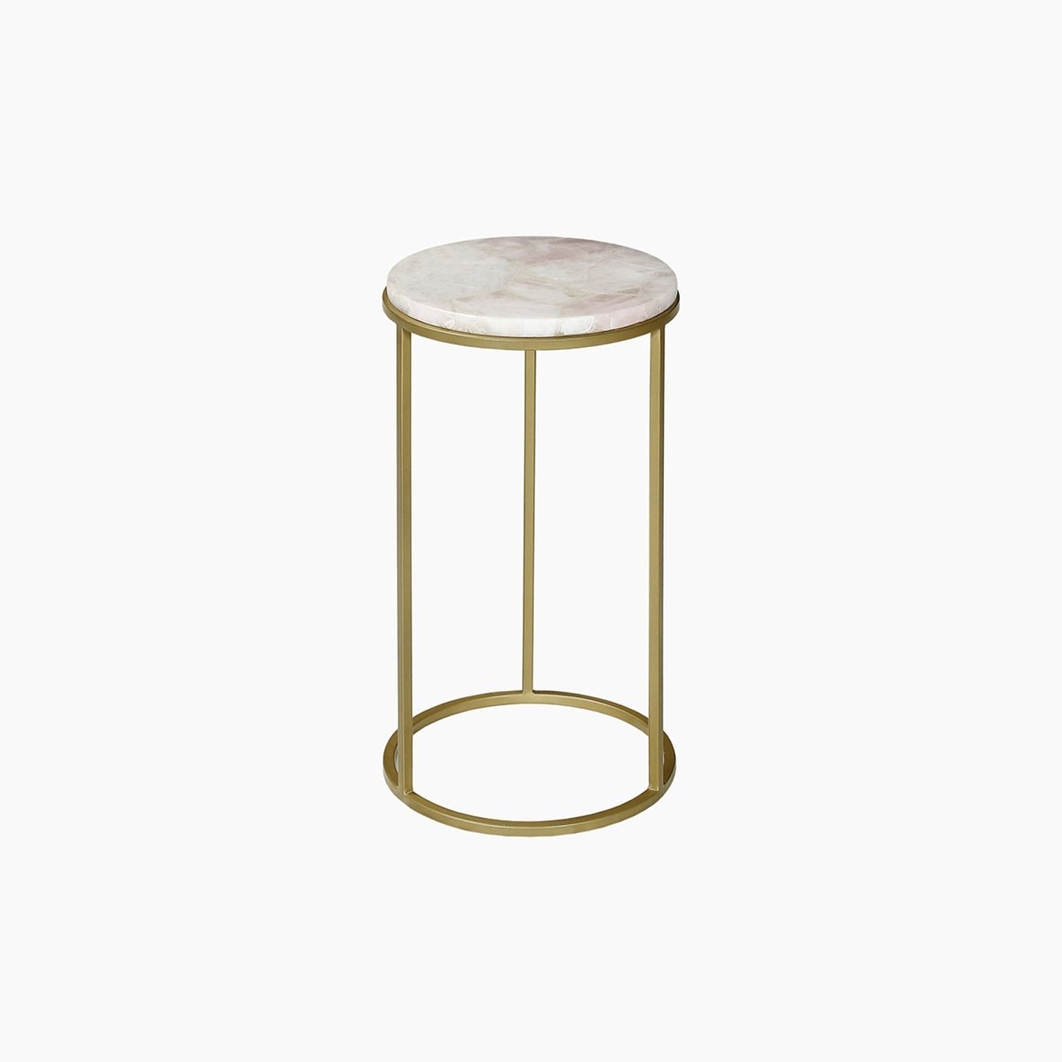 Greta Rose Quartz End Table - OPULENT Co