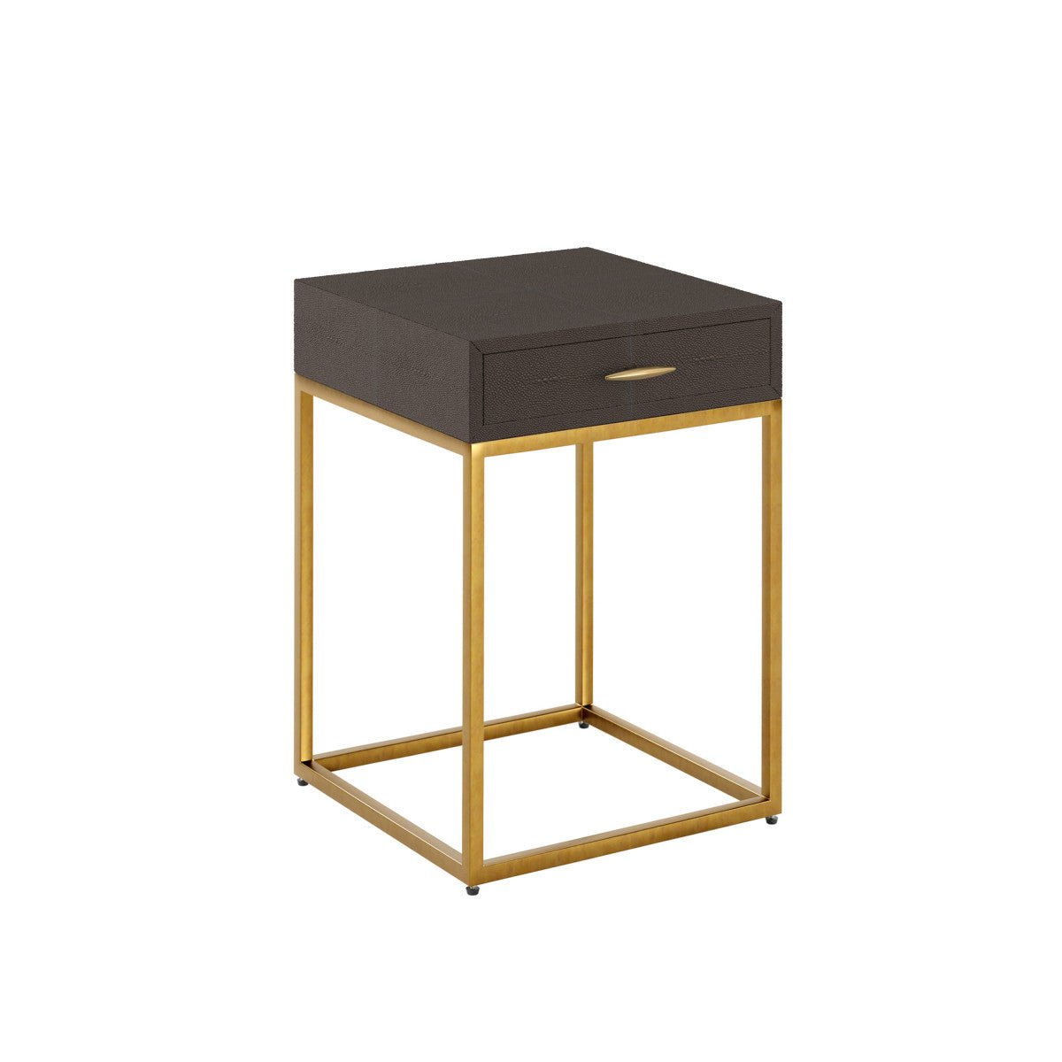 Hampton Bedside | Brown Shagreen - OPULENT co