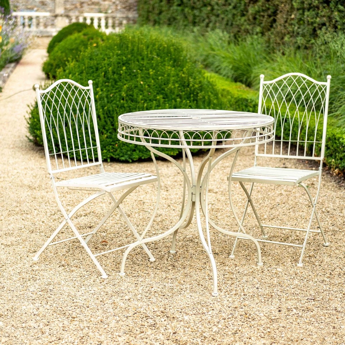 Hampton Bistro Set | Cream - OPULENT co
