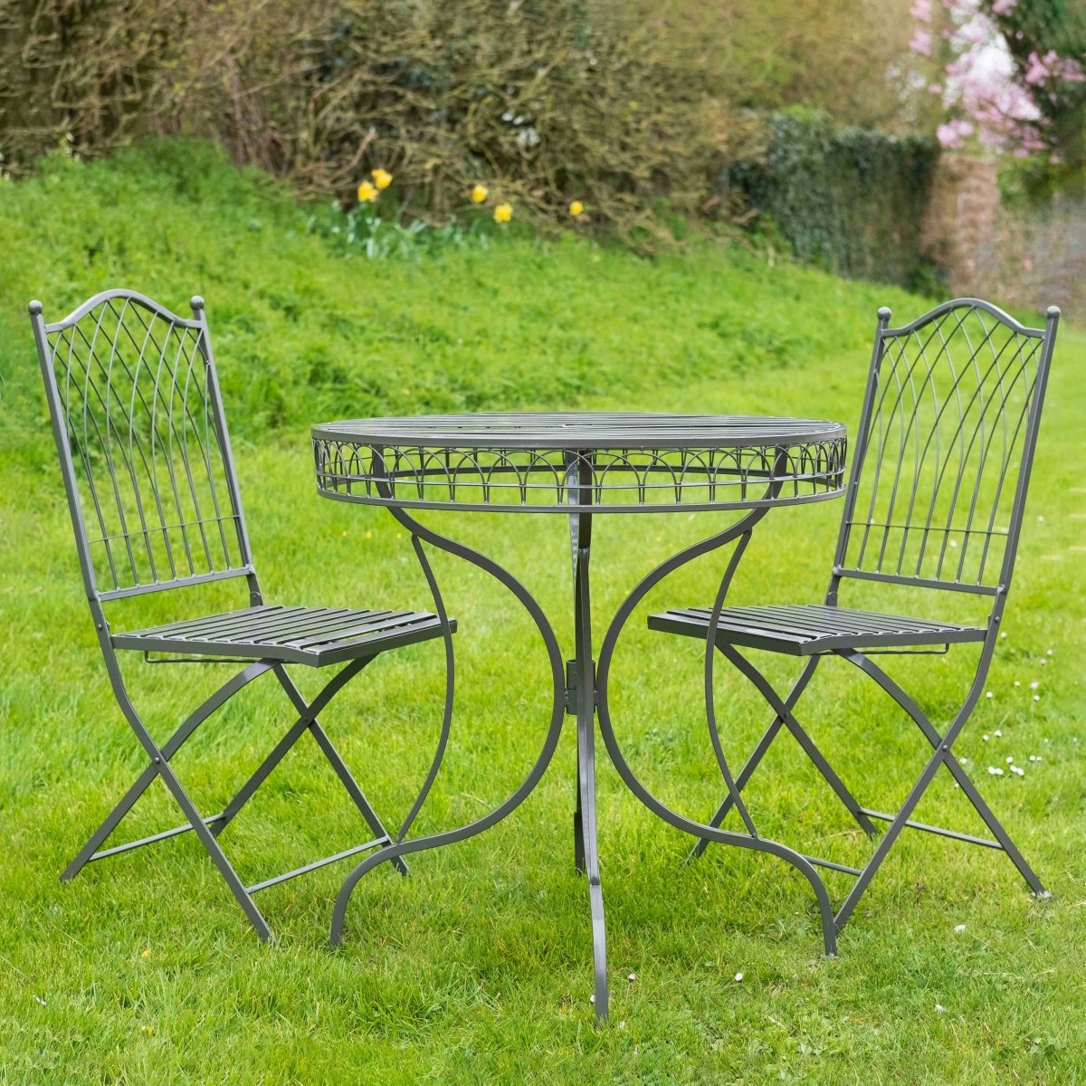 Hampton Bistro Set | Umber Grey - OPULENT co