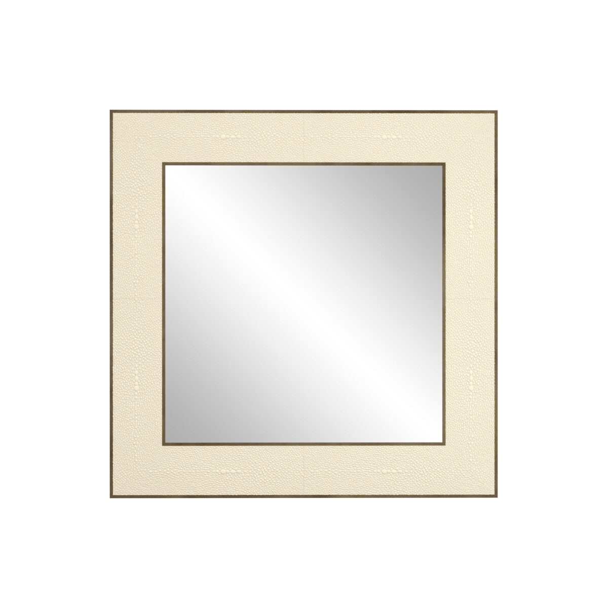 Hampton Mirror | Small Square | Ivory Shagreen - OPULENT co