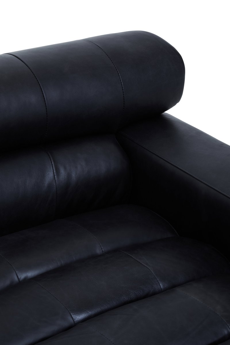 Imperial Left Arm Leather Chaise - OPULENT co