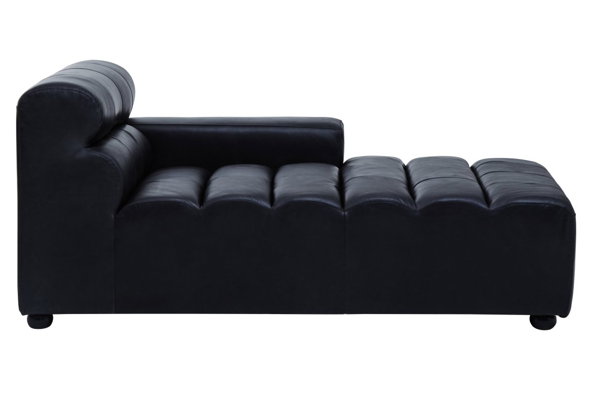 Imperial Left Arm Leather Chaise - OPULENT co