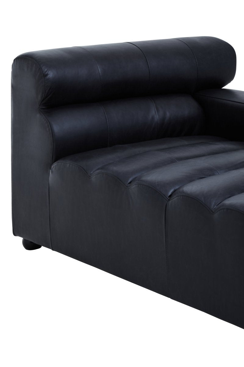 Imperial Left Arm Leather Chaise - OPULENT co
