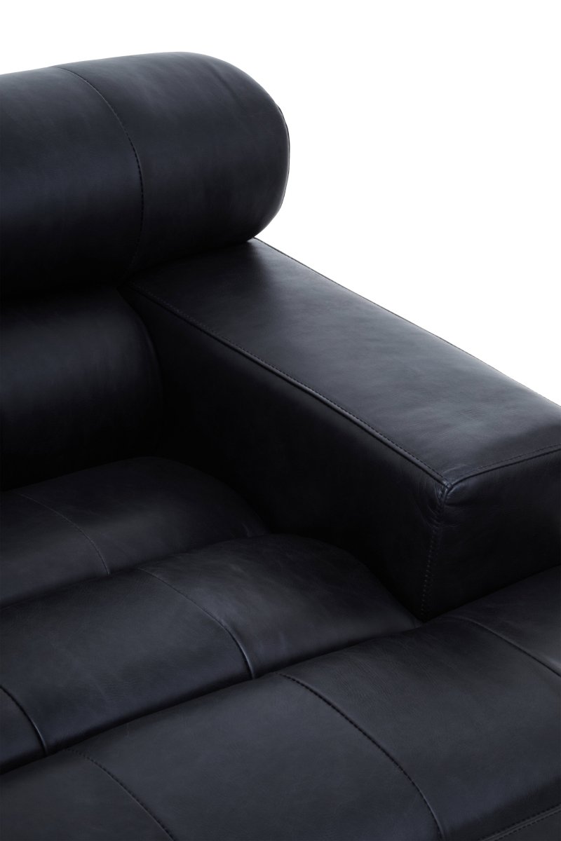 Imperial Left Arm Leather Seat Sofa - OPULENT co
