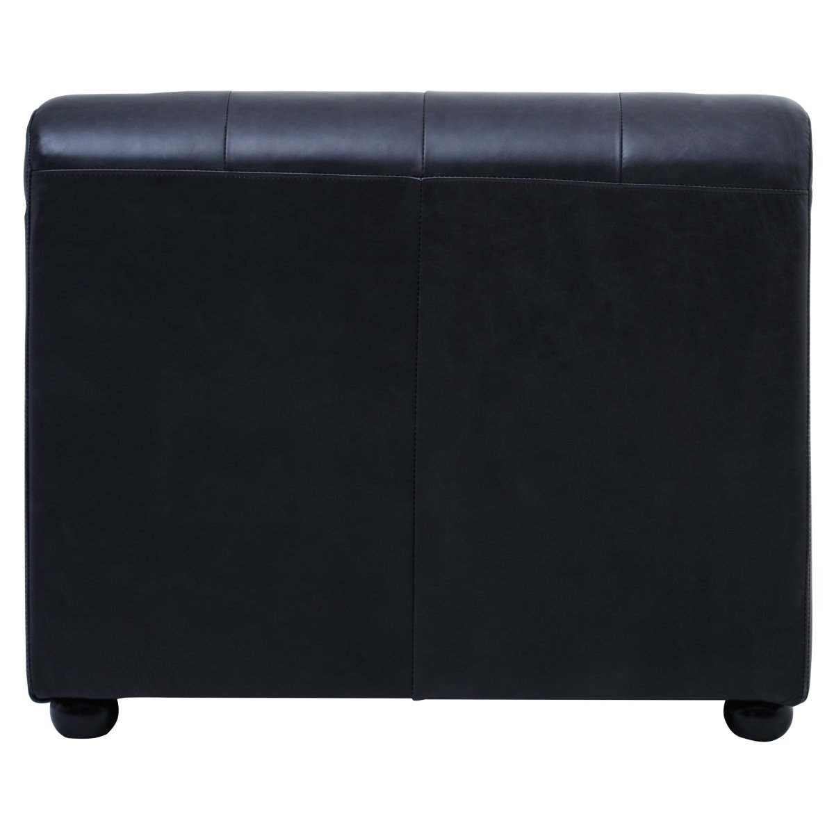 Imperial Right Arm Leather Chaise | Black - OPULENT co