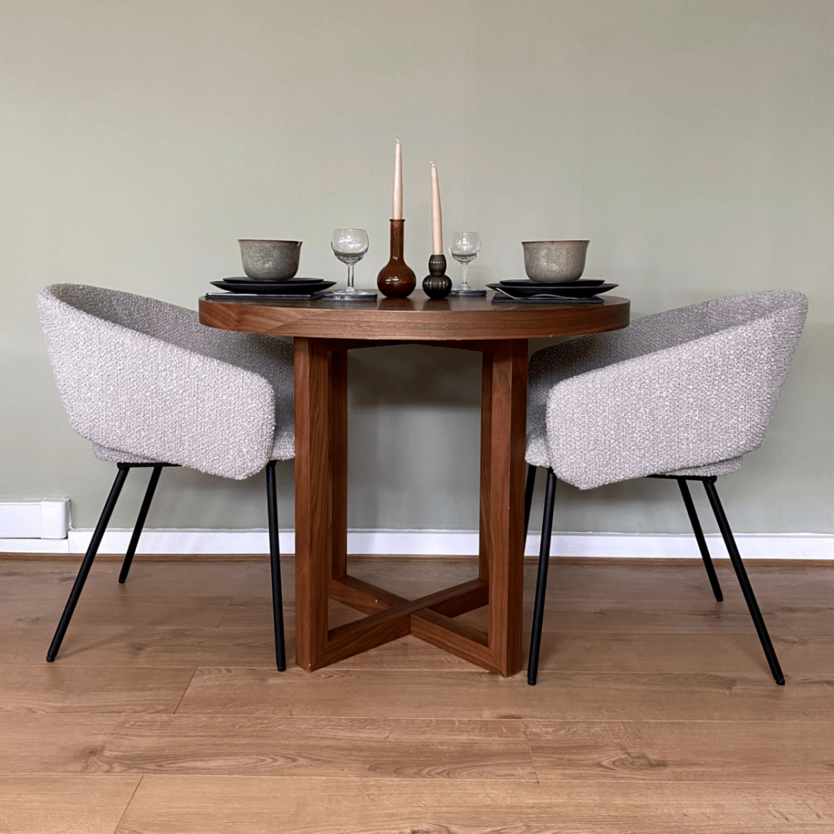 Iris Dining Table - Walnut - OPULENT co