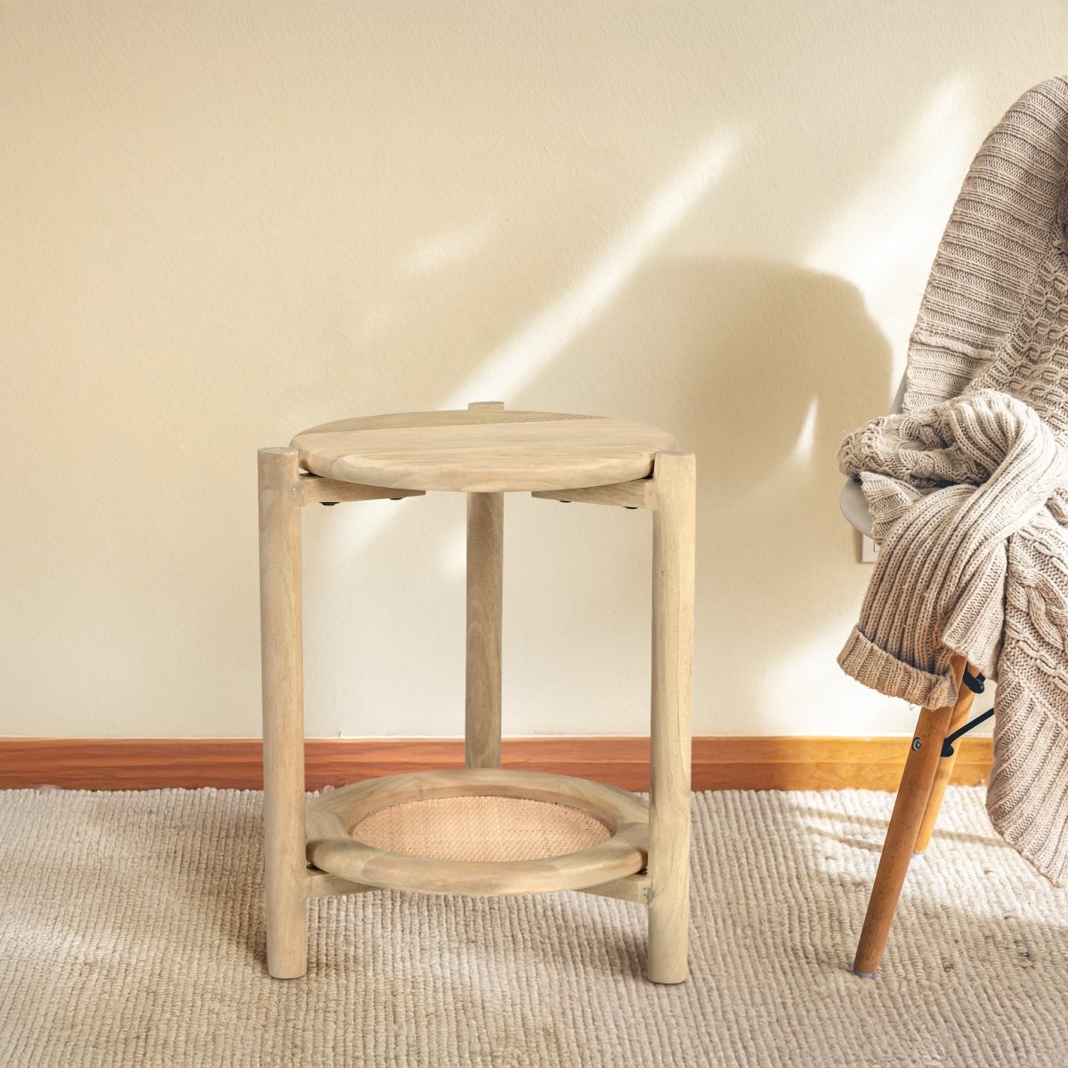 Jonita Rattan End Table - OPULENT Co