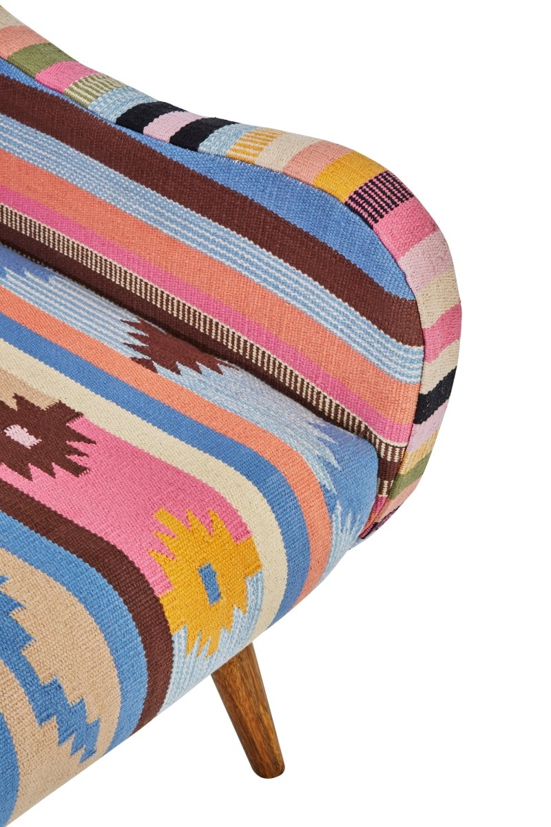 Kefena Multi Coloured Fabric Chair - OPULENT co