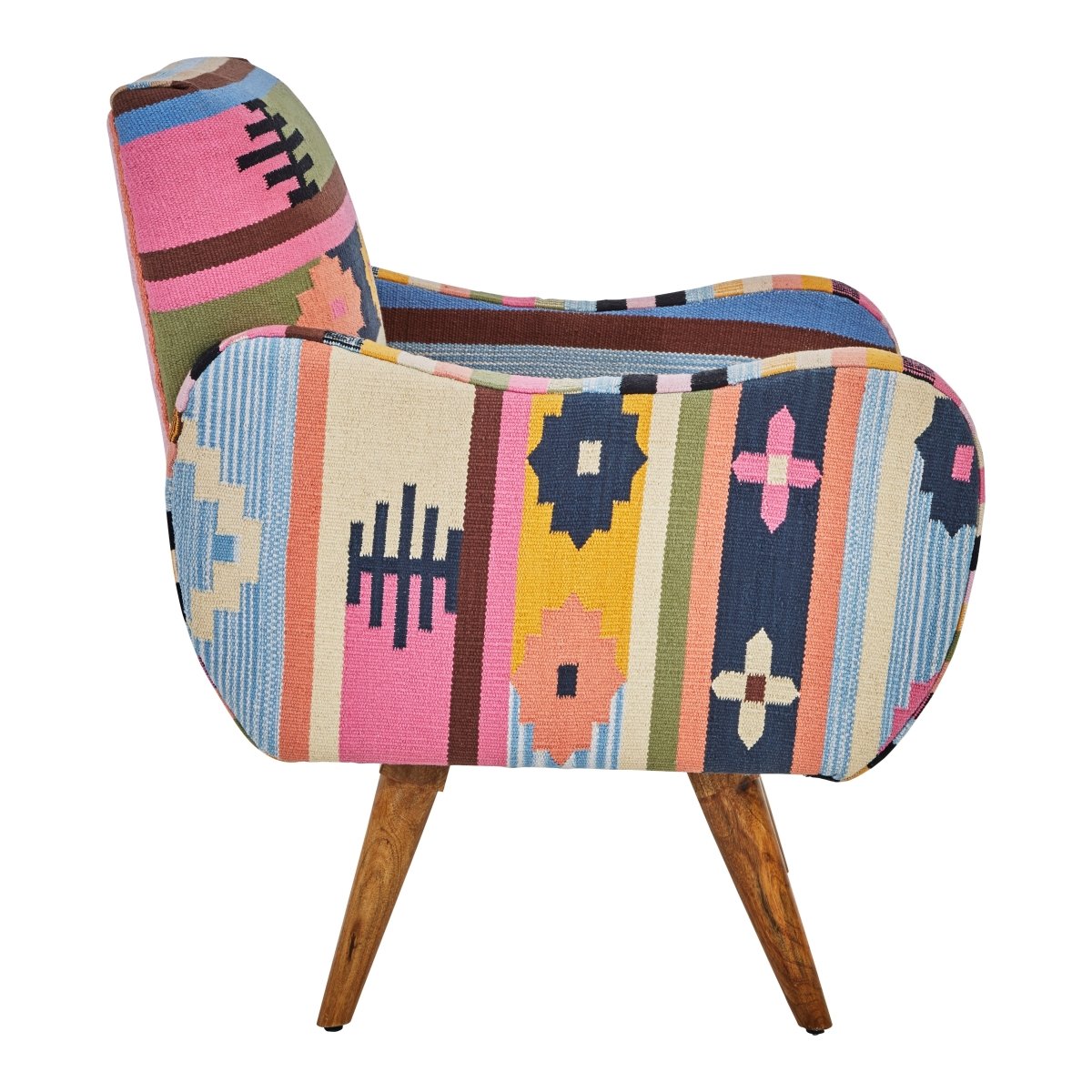 Kefena Multi Coloured Fabric Chair - OPULENT co