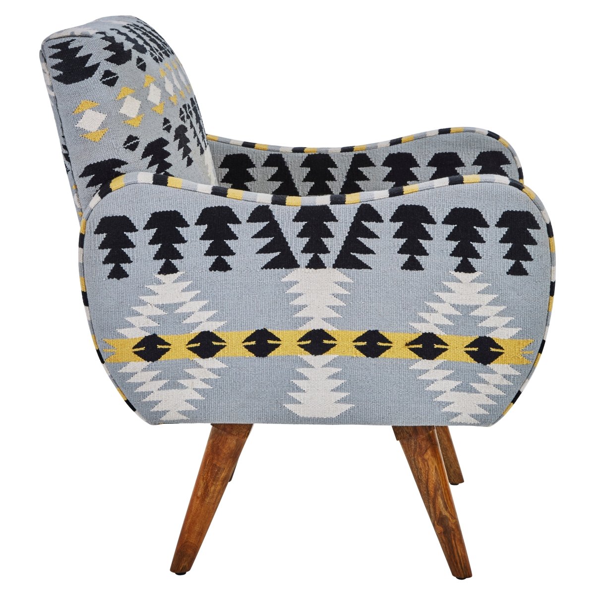 Kefena Multicolour Pattern Fabric Chair - OPULENT co