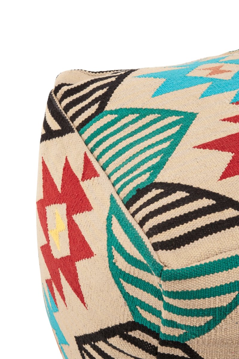 Kefena Multicolour Pouffe - OPULENT co