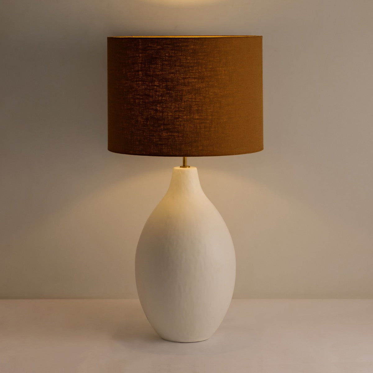 Lamp - Large Round Gesso - OPULENT co