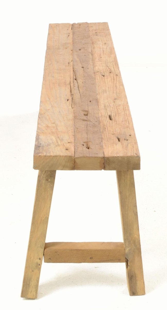 Large 1.8m Rustic Teak Bench - OPULENT Co