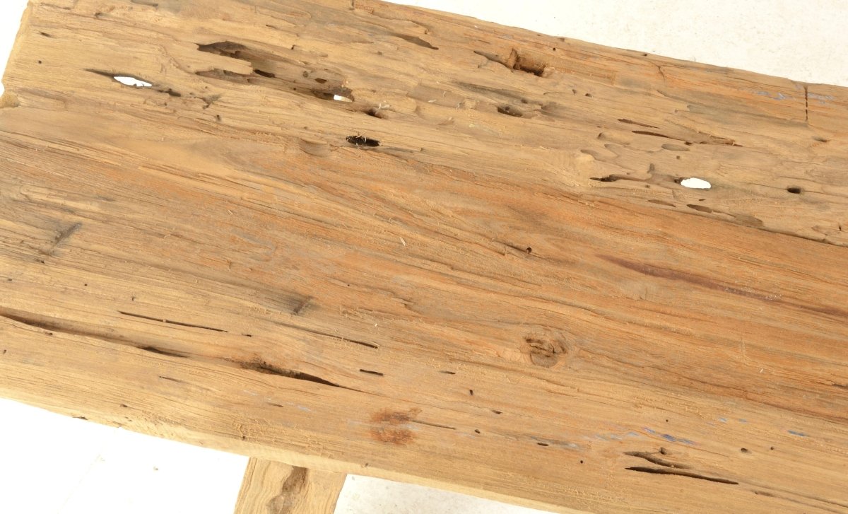 Large 1.8m Rustic Teak Bench - OPULENT Co