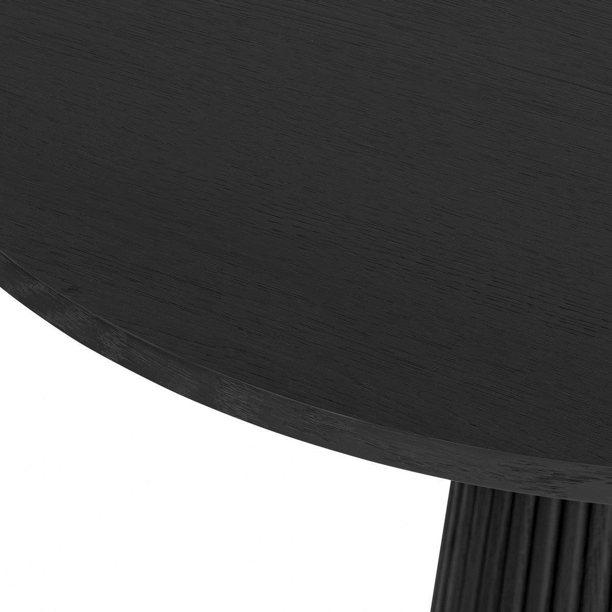 Leckford Ribbed Occasional Table | Black Oak - OPULENT co