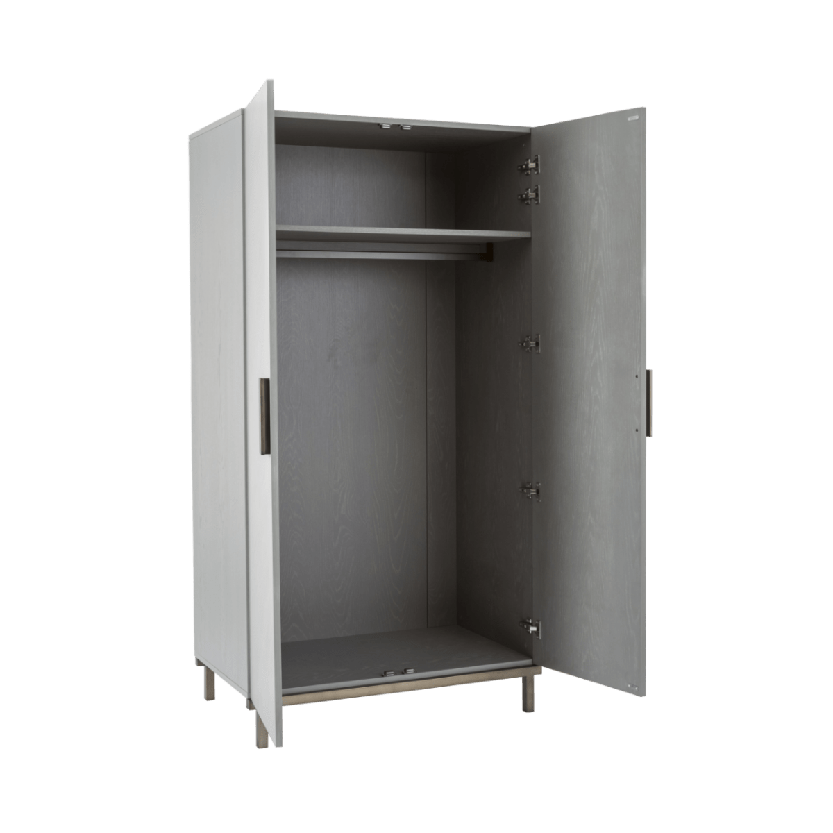 Lilly 2 Door Wardrobe - Grey Oak Veneer - OPULENT co