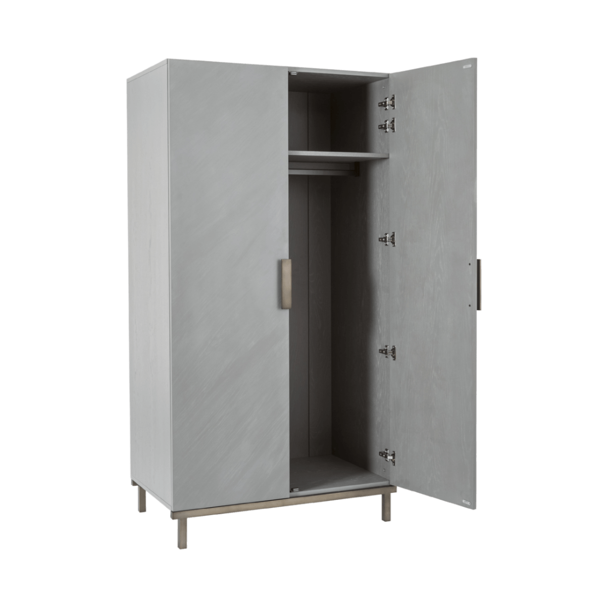 Lilly 2 Door Wardrobe - Grey Oak Veneer - OPULENT co
