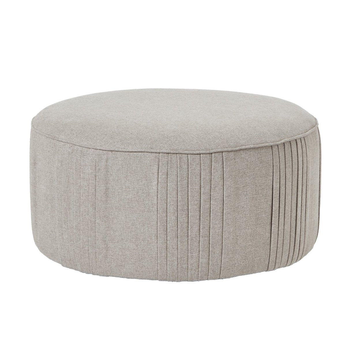 Lily Swivel Ottoman In Oatmeal Twill - OPULENT co
